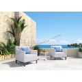 Ensemble de 6 chaises et table rectangulaire en aluminium de jardin